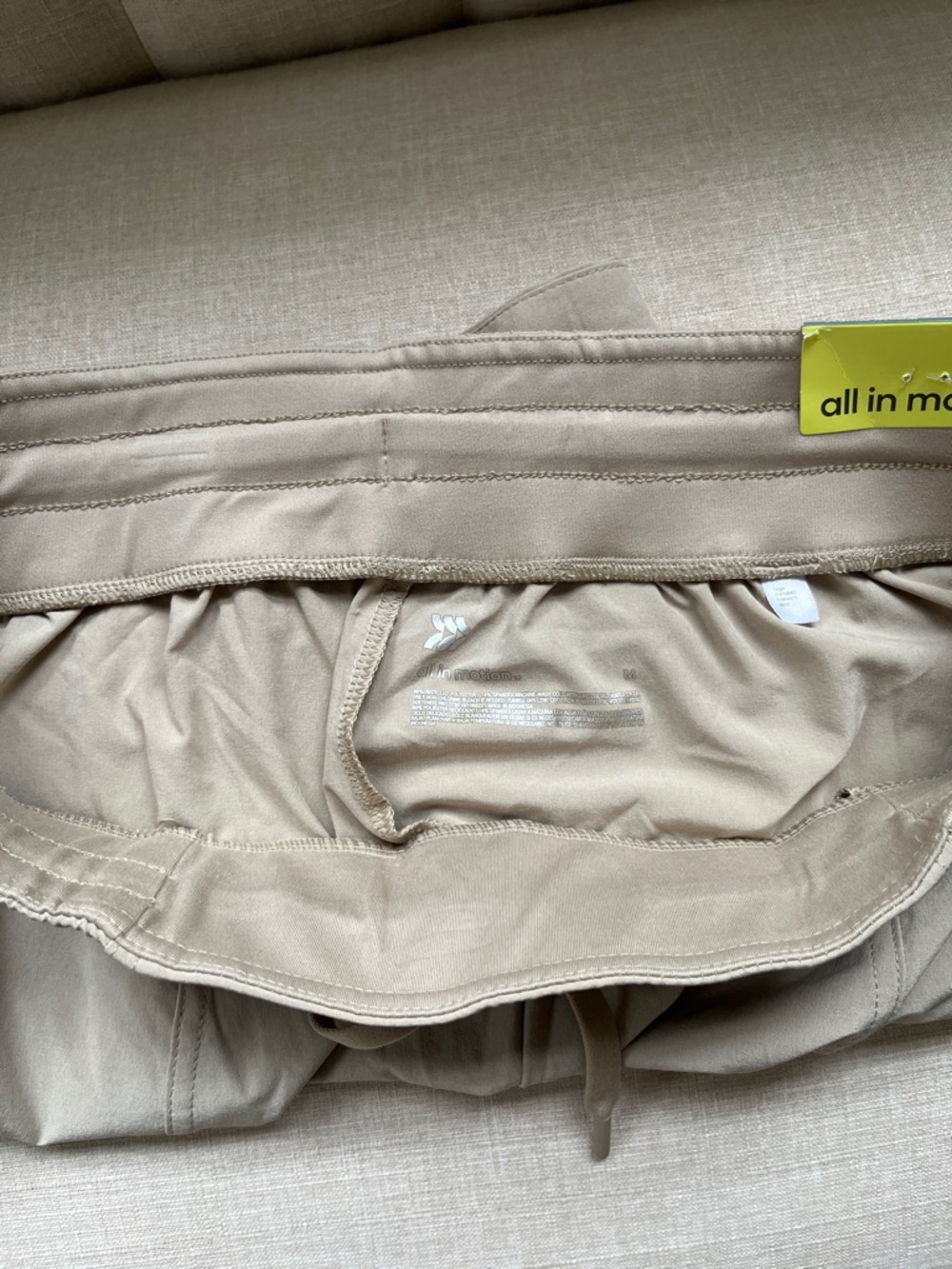 All in Motion Active Shorts in Light Beige - Picture 5 of 5